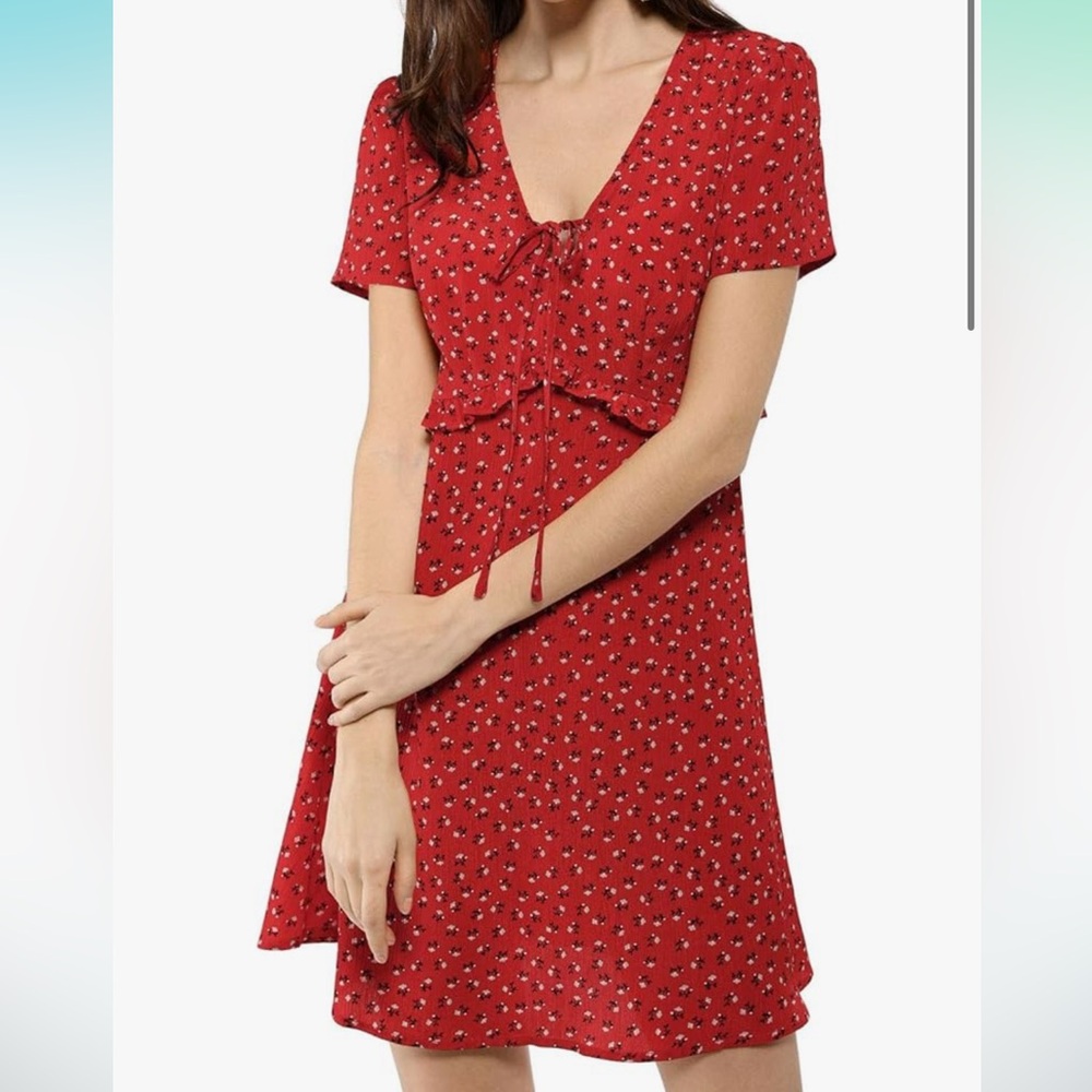NWOT Red Floral Women's Dress